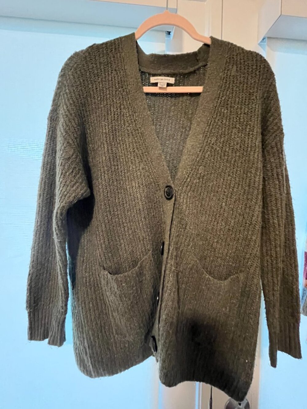 American Eagle Outfitter Green Button-up Cardigan - Lightly Worn Size XS